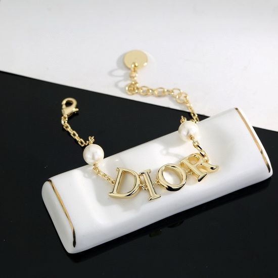 Christian Dior CD Metal Letter Bracelet Adjustable