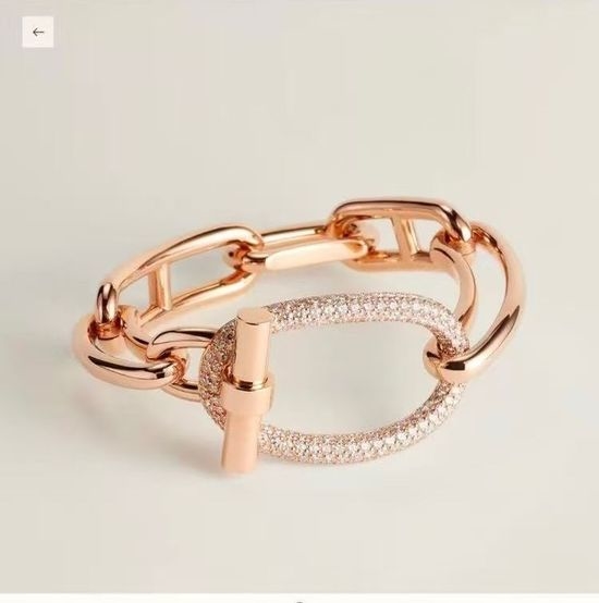 Hermes 18K Gold Plated Solid Bangle