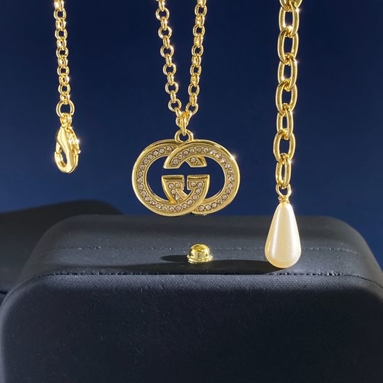 Gucci Diamond Crystal Pearl Jewelry Set