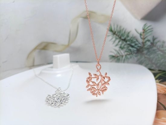 Tiffany & Co. Authentic Tiffany Olive Leaf Silver Pendant