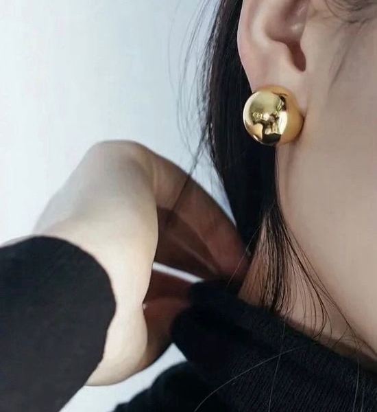 Celine Glossy Vintage Elegant Stud Earrings