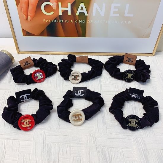Celine Stainless Steel Logo Hair Tie
