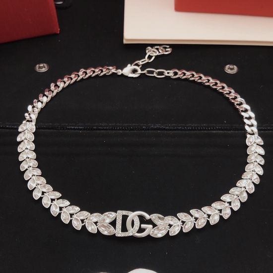 Dolce & Gabbana Marquise Rhinestone Delicate Necklace