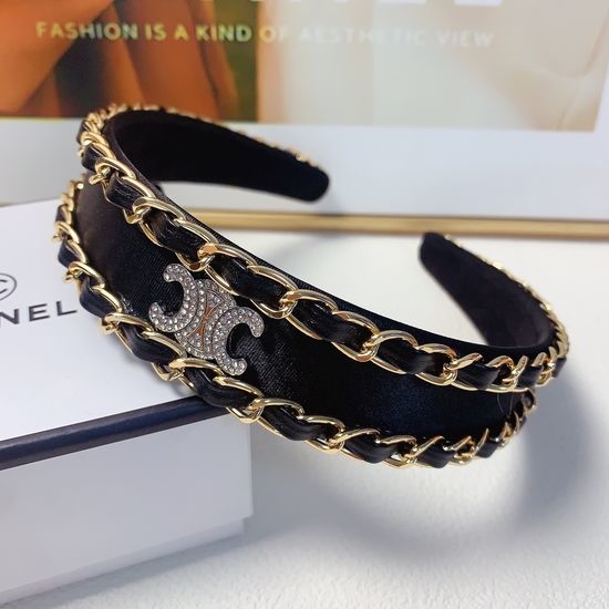 Celine Luxury Chain Logo Hair Hoop