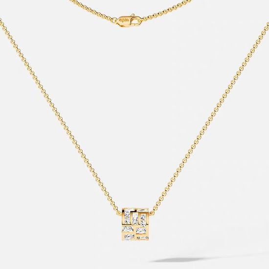 Apm monaco Golden Ice Shape Adjustable Choker Necklace