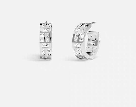 Apm monaco Ice Cube Hoop Earrings Silvery