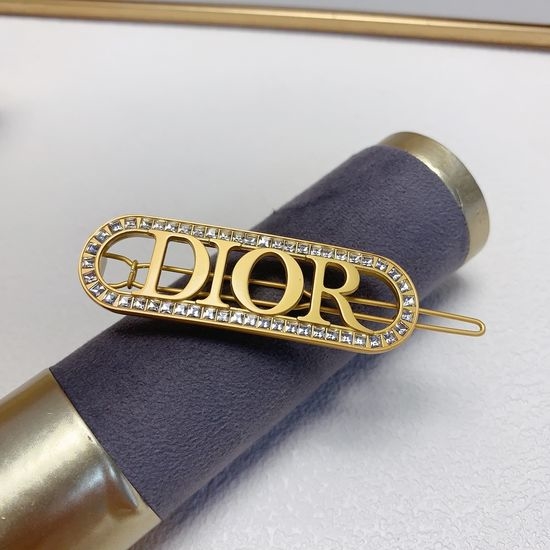 Christian Dior CD Rhinestone Frosted Hair Bobby Pin