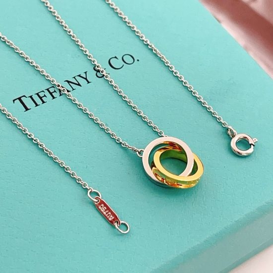 Tiffany & Co. Two Tone Double Ring Necklace