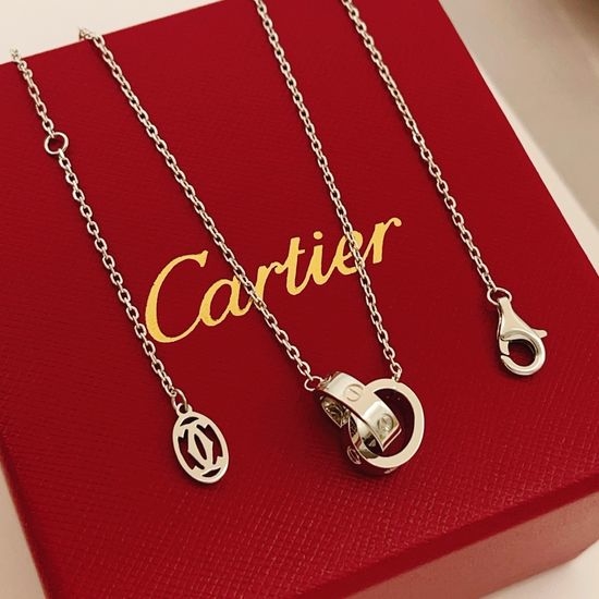 Cartier Silver Smooth Buckle Necklace