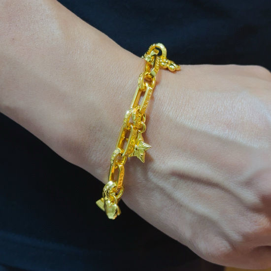 Chrome Hearts Vintage Gold Tone Multi-element Bracelet Jewelry
