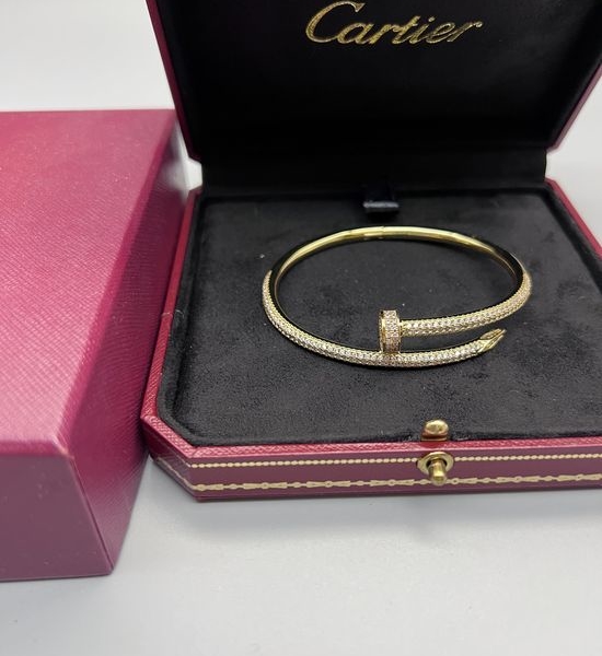 Cartier Sparkling Diamond Nail Cuff Bangle