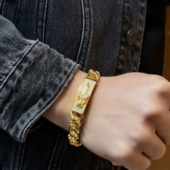 Chrome Hearts Vintage Diamond Cross Sword Bracelet