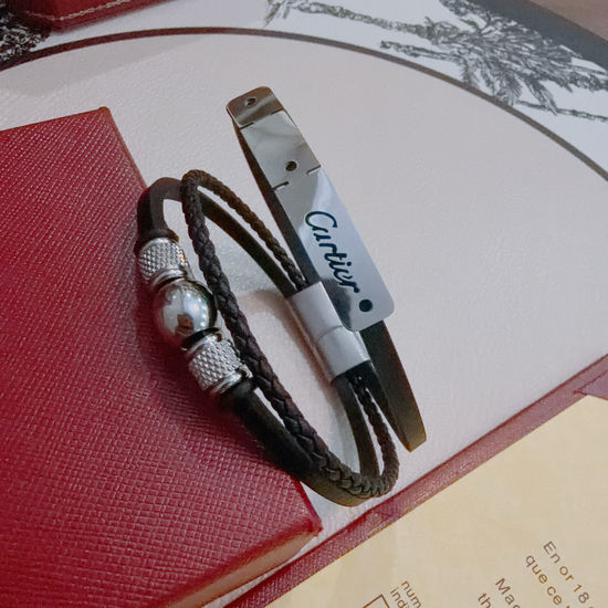 Cartier Vintage Adjustable Leather Bracelet