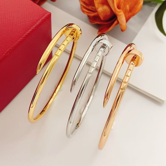 Cartier Polished Nail Shape Thin Bracelet