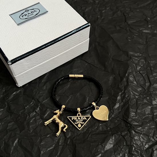 PRADA Elegant Delicate Fashion Leather Bracelet