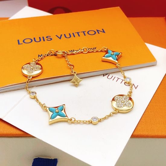 Louis Vuitton LV Blue Plated Brass Bracelet