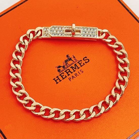 Hermes Pig Nose Square Diamond Bracelet