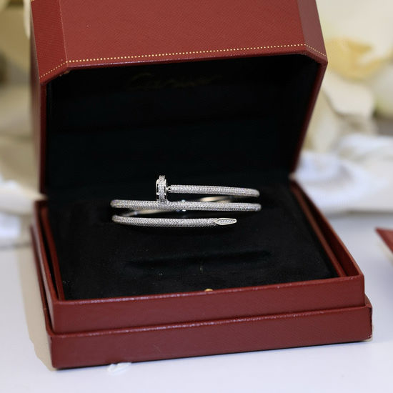 Cartier Double Layer Diamond Nail Bracelet