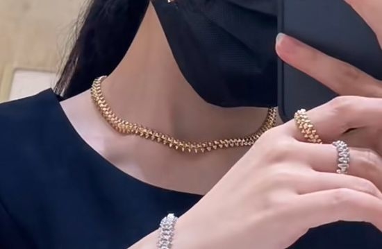 Cartier Movable Stud Pendant Necklace