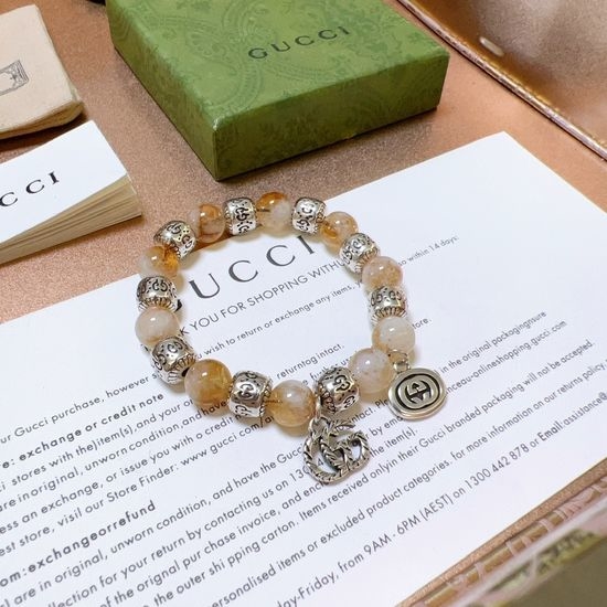 Gucci Vintage Amethyst Beaded Bracelet Elegant Versatile Jewelry