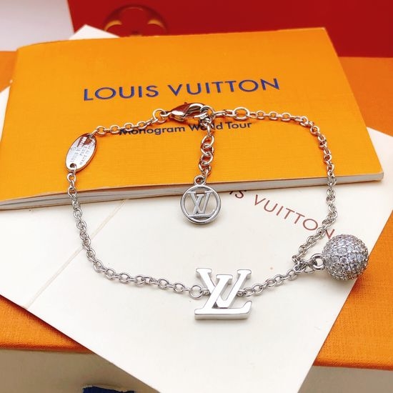 Louis Vuitton LV Silver Sphere Brass Bracelet