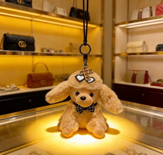 Gucci Vintage Double G Bag Charm Pendant