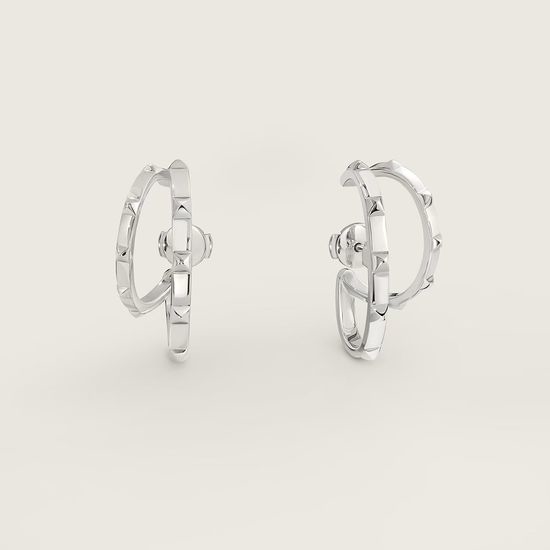 Hermes Pig Nose Shape Classic Stud Earrings