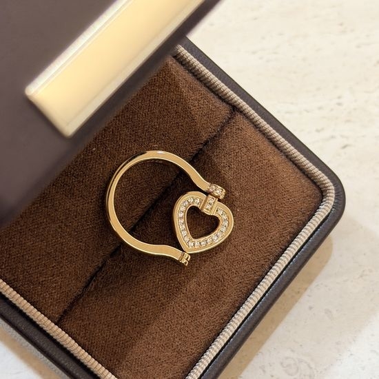 Fred Reversible Heart Enamel Silver Ring
