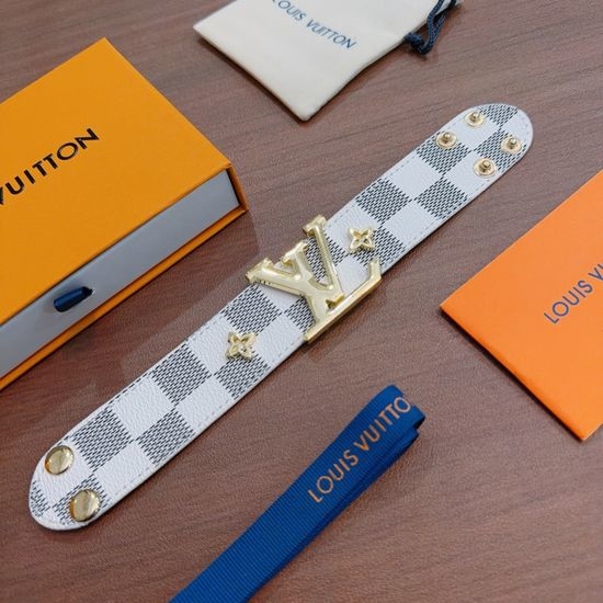 Louis Vuitton LV Leather Cord Trendy Couple Bracelet