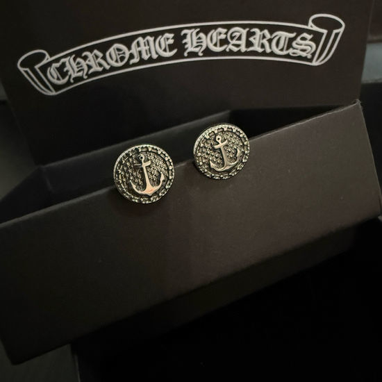 Chrome Hearts Retro Silver Style Stud Earrings