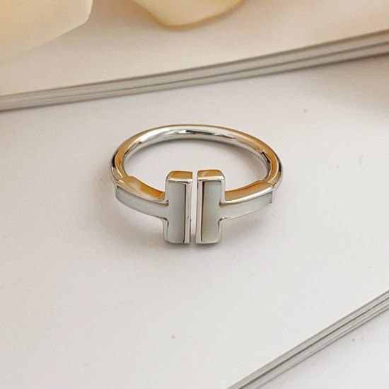 Tiffany & Co. Silver Double T Ring