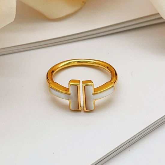 Tiffany & Co. Gold Double T Ring