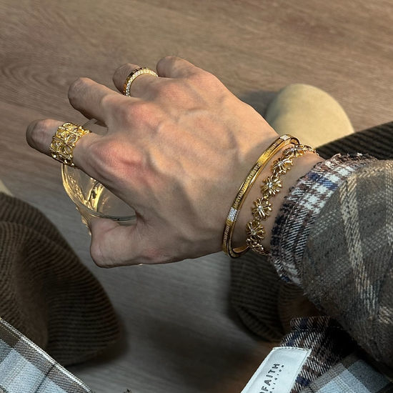 Chrome Hearts Cross Pattern Diamond Bracelet