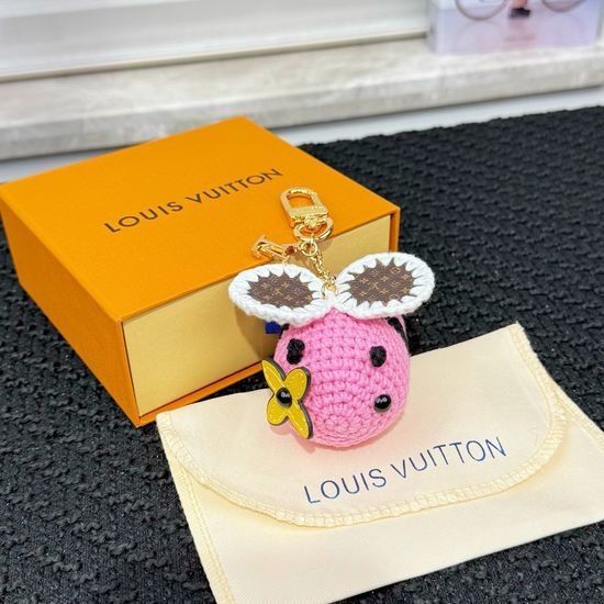 Louis Vuitton LV Crochet Bee Shape Bag Charm Accessory