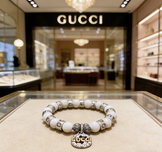 Gucci Vintage Distressed Beaded Bracelet