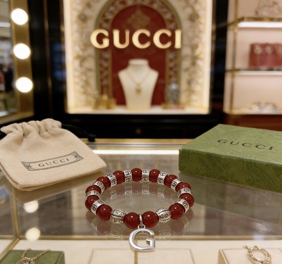 Gucci Premium Red Agate Crystal Bracelet
