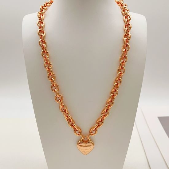 Tiffany & Co. Rose Gold Smooth Peach Necklace