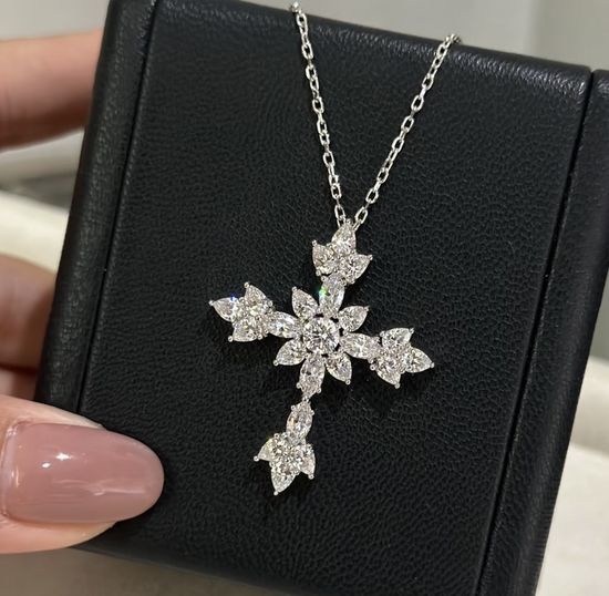 Harry Winston Cross Pendant Adjustable Necklace