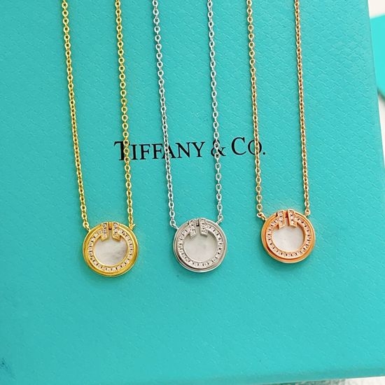 Tiffany & Co. Mother of Pearl Coin Necklace Premium Craft