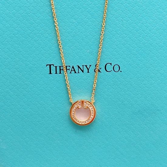 Tiffany & Co. Golden White Shell Coin Necklace