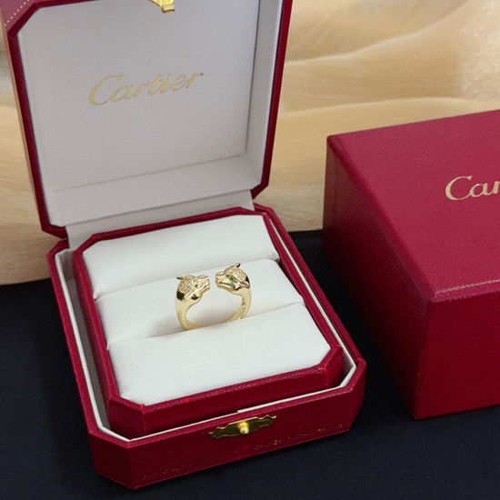 Cartier Panther Pattern Diamond Inlaid Ring