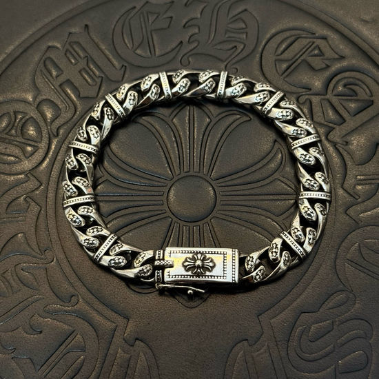 Chrome Hearts Vintage Cross Pattern Cuban Bracelet