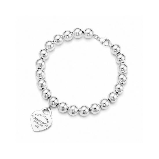 Tiffany & Co. Heart Charm Bracelet Sterling Silver