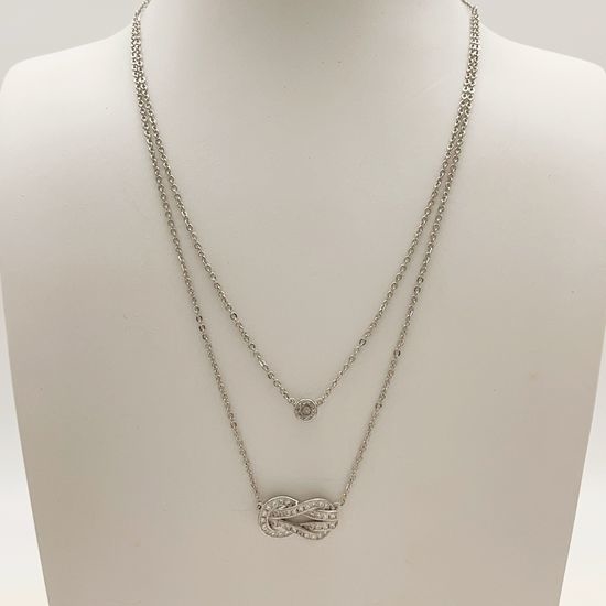 Fred Silver Horseshoe Buckle Pendant Necklace