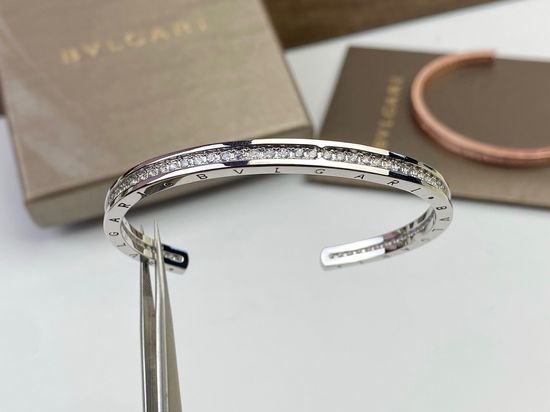 Bvlgari Open C Shaped Diamond Bangle