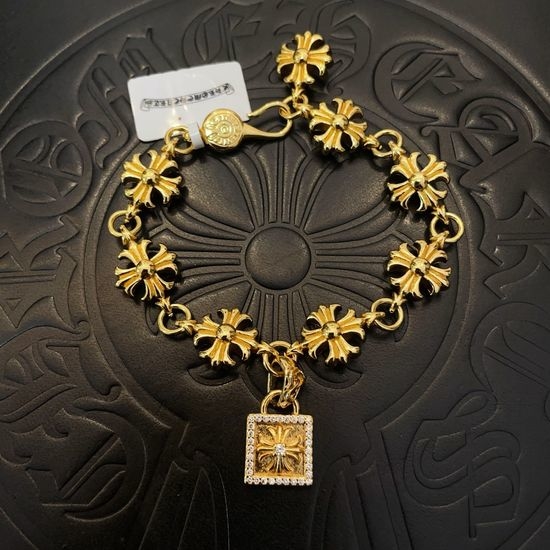 Chrome Hearts Vintage Engraved Pattern Fine Bracelet
