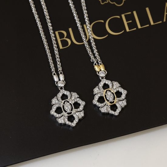 Celine Brushed Clover Reversible Necklace
