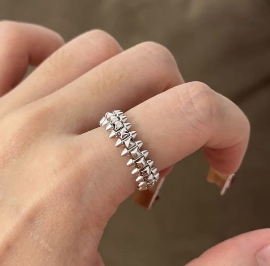 Cartier Silver Bullet Shape Design Ring