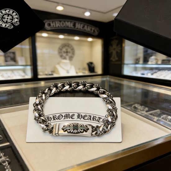 Chrome Hearts Vintage Cross Pattern Cuff Bracelet