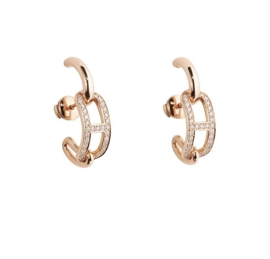 Hermes Classic Pig Nose Shape Stud Earrings